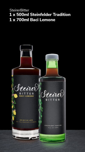 SteirerBitter 2er Kombi  (1 Fl. Steinfelder Tradition 500ml & 1 Fl. Baci Lemone 700ml)